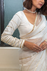 Aura white Hand-embroidered blouse